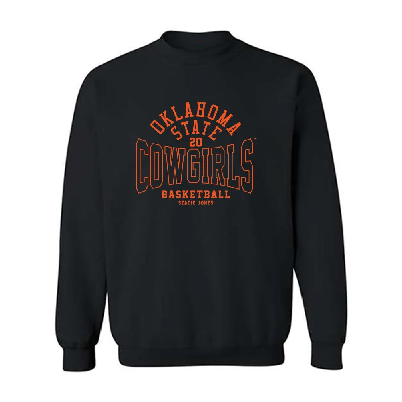 Oklahoma State - NCAA Women's Basketball : Stacie Jones - Classic Fashion Shersey Crewneck Sweatshirt Hoodie with Slim Fit Tailored Modern Oklahoma State - NCAA Women's Basketball : Stacie Jones - Classic Fashion Shersey Crewneck Sweatshirt Hoodie with Slim Fit Tailored Modern