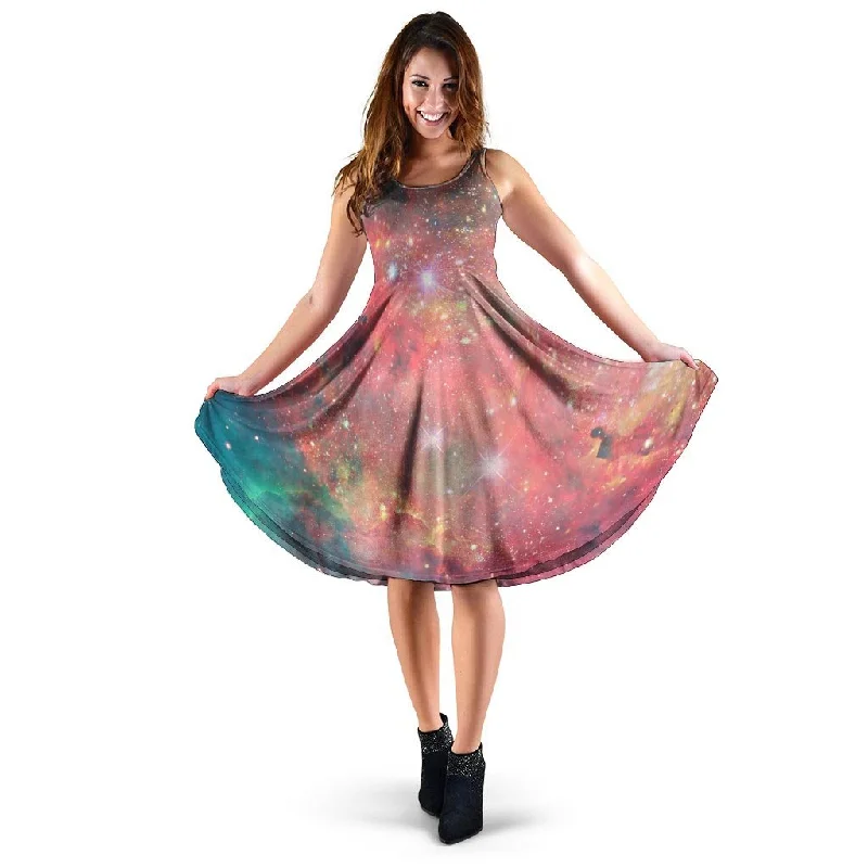 Red Cloud Galaxy Space Dress Tunics Evening elegant