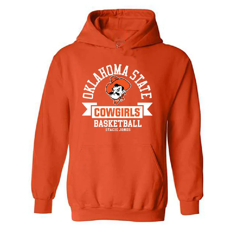 Oklahoma State - NCAA Women's Basketball : Stacie Jones - Classic Fashion Shersey Hooded Sweatshirt Hoodie with Earth Tones Natural Calm Oklahoma State - NCAA Women's Basketball : Stacie Jones - Classic Fashion Shersey Hooded Sweatshirt Hoodie with Earth Tones Natural Calm
