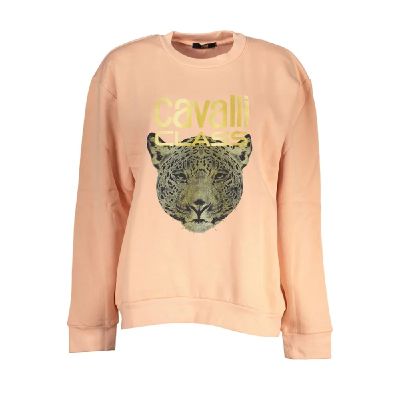Chic Pink Fleece Crew Neck Sweatshirt Hoodie with Magnetic Closure Innovative Modern Chic Pink Fleece Crew Neck Sweatshirt Hoodie with Magnetic Closure Innovative Modern