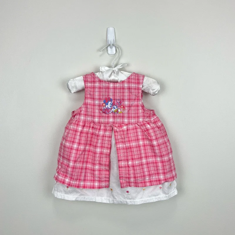 Vintage Y2K Mickey & Co Pink Plaid Minnie Dress 6-9 Months Tunics Chinos classic