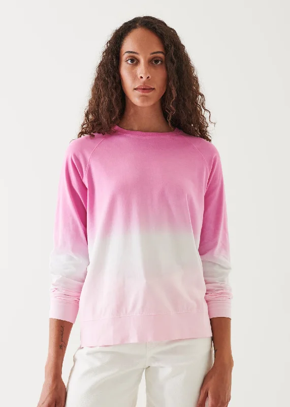 Degrade Pima Cotton Stretch Oversized Sweatshirt Hoodie with Puffed Sleeves Voluminous Trendy Degrade Pima Cotton Stretch Oversized Sweatshirt Hoodie with Puffed Sleeves Voluminous Trendy