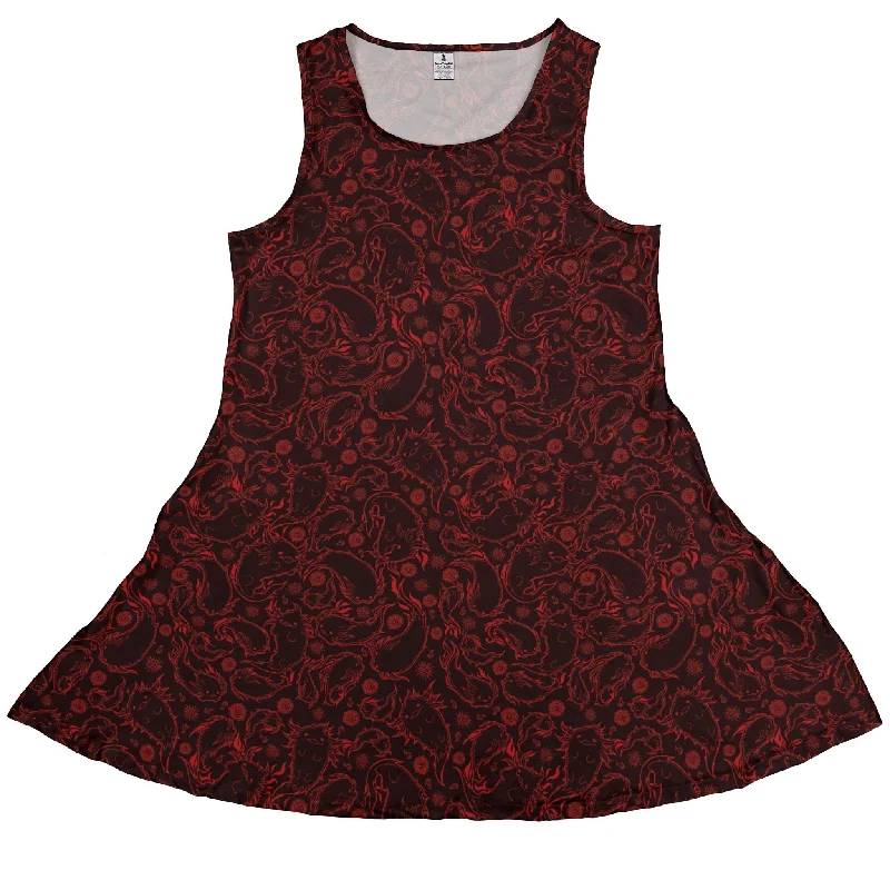 Axolotl Firebending Salamanders Dress Tunics Bridal satin