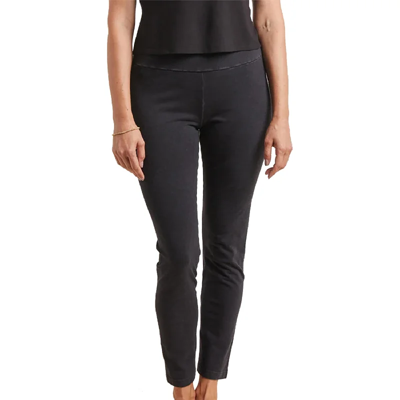 Women's Habitat Denim Wash Knit Crop Pant Black Sleek Black Pants