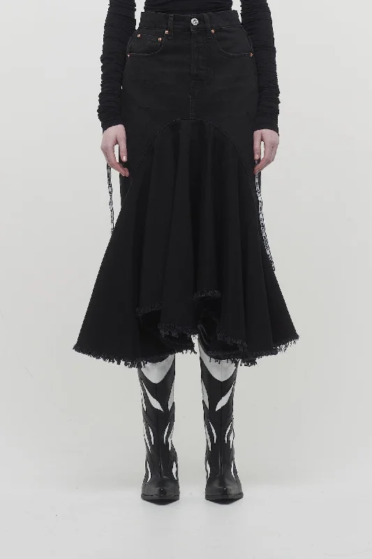 Vetements Denim Midi Skirt velvet skirt sumptuous