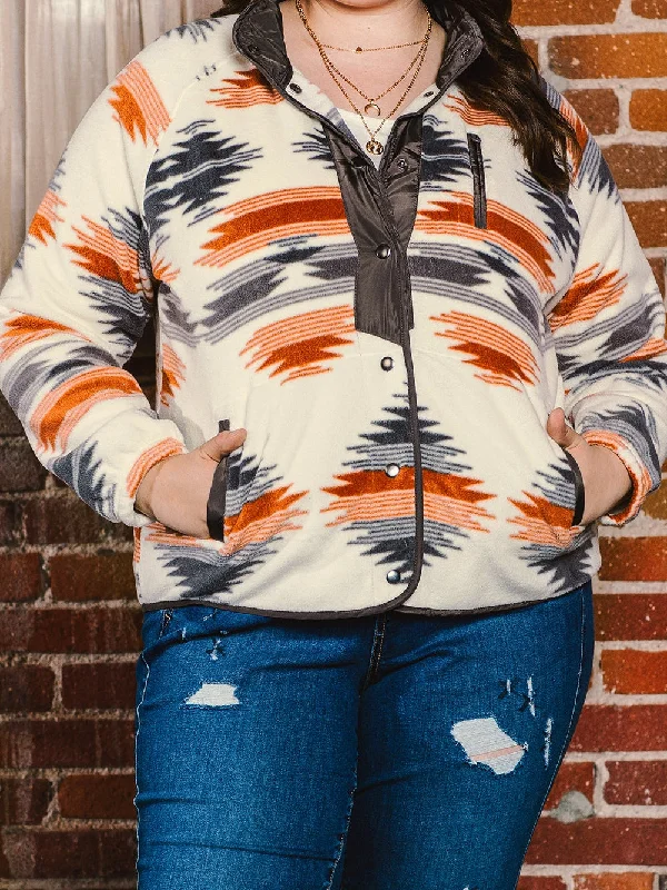 Aztec Print Stand Neck Plus Size Jacket in Grey Geo Patchwork Corduroy Jacket Velvet Jacket Brocade Jacket Aztec Print Stand Neck Plus Size Jacket in Grey Geo Patchwork Corduroy Jacket Velvet Jacket Brocade Jacket