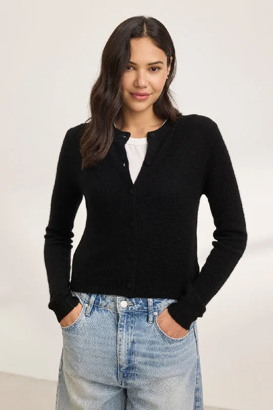 CHRICHET CASHMERE CARDIGAN Elasticated Padded Insulated