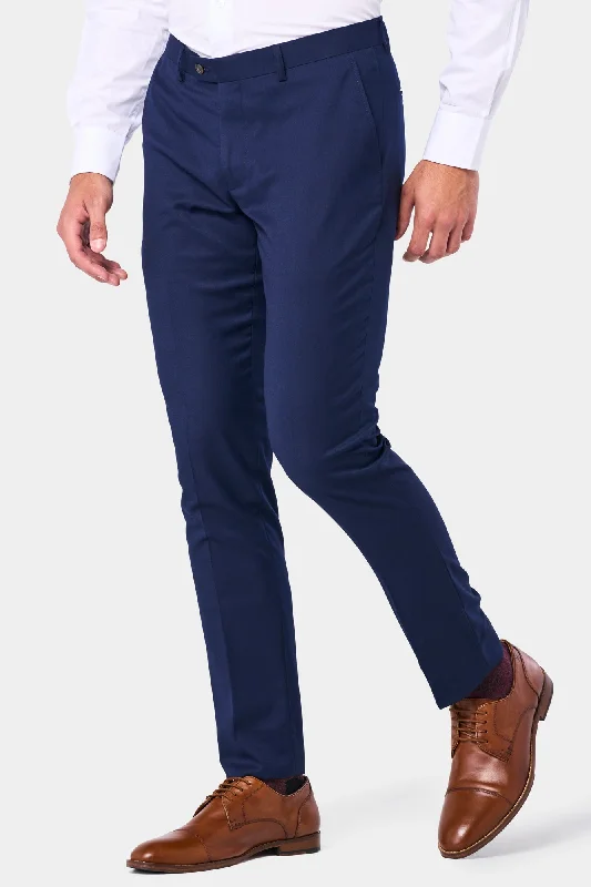 Modern Navy Blue Pants Trendy Velvet Pants