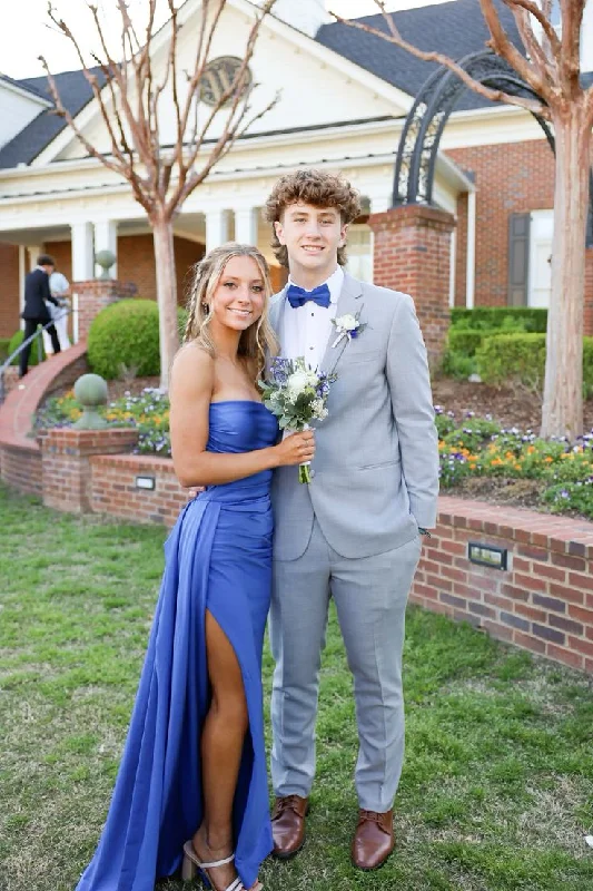 Blue Strapless Sheath Long Formal Party Dress Simple Evening Dress, DP4750 Tunics Brand named Blue Strapless Sheath Long Formal Party Dress Simple Evening Dress, DP4750 Tunics Brand named