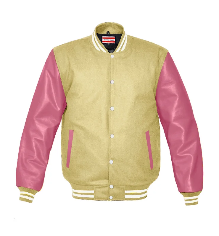 Superb Genuine Pink Leather Sleeve Letterman College Varsity Women Wool Jackets #PKSL-WSTR-WB Knit Jacket Woven Jacket Fleece Jacket Superb Genuine Pink Leather Sleeve Letterman College Varsity Women Wool Jackets #PKSL-WSTR-WB Knit Jacket Woven Jacket Fleece Jacket