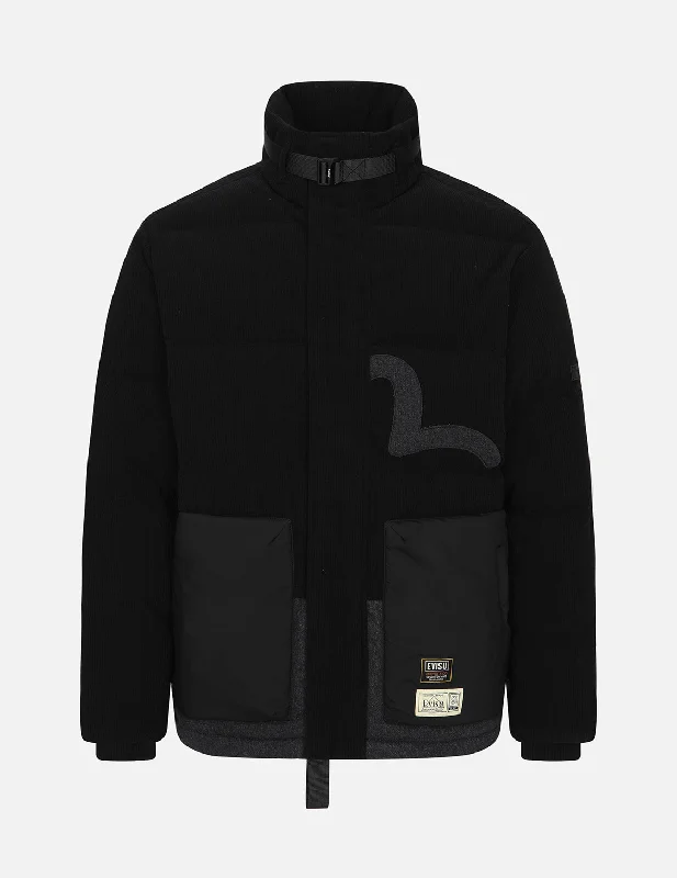 Seagull Appliqué Patchwork Down Jacket Collared Jacket Crew Neck Jacket Turtle Neck Jacket Seagull Appliqué Patchwork Down Jacket Collared Jacket Crew Neck Jacket Turtle Neck Jacket