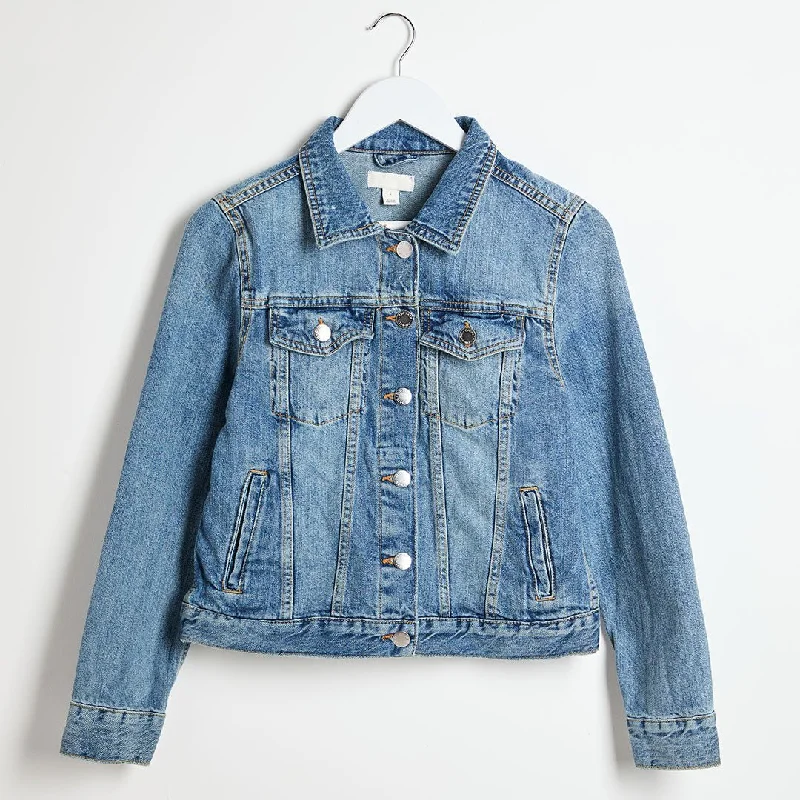 Ladies Macy's Denim Jacket Print Jacket Jacquard Jacket Embroidered Jacket