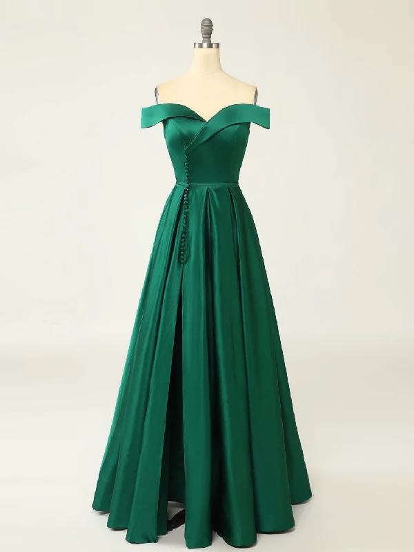Overlap Neck Satin Emerald Green A-line Long Prom Dress Formal Party Dress Tunics Yoga stretchy Overlap Neck Satin Emerald Green A-line Long Prom Dress Formal Party Dress Tunics Yoga stretchy