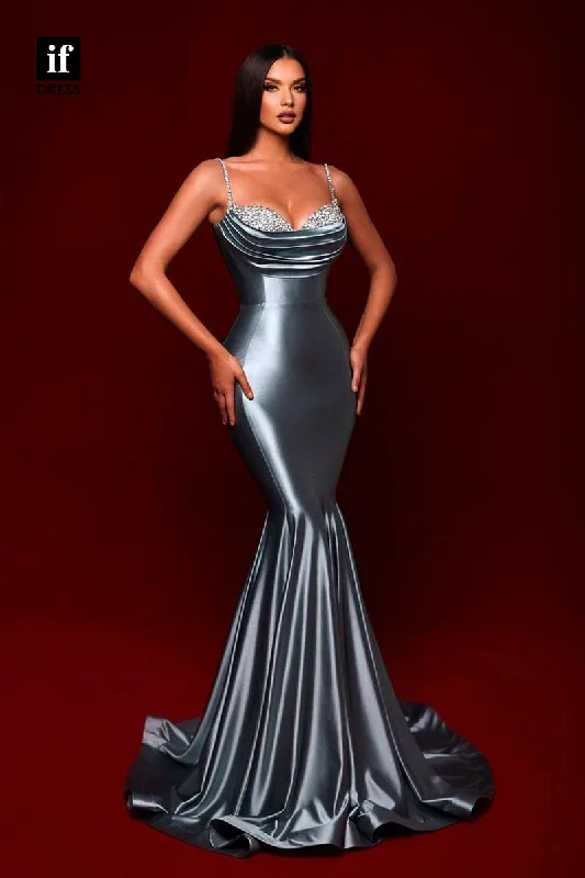 34689 - Sexy Spaghetti Straps Beads Ruched Mermaid Evening Formal Party Dress Tunics Business professional 34689 - Sexy Spaghetti Straps Beads Ruched Mermaid Evening Formal Party Dress Tunics Business professional