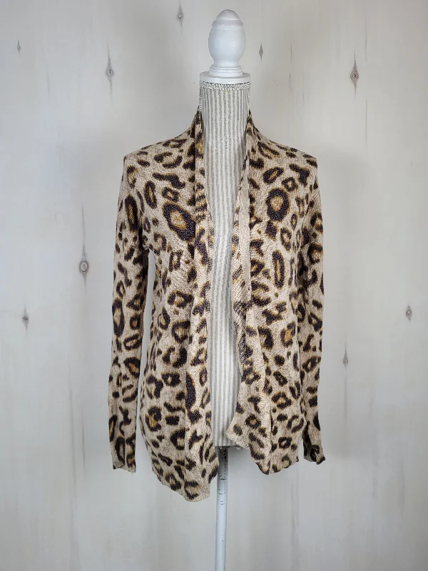 H&M ANIMAL PRINT CARDIGAN LADIES MEDIUM PRE-LOVED Faux Fur Fabric Real Fur Fabric Shearling Fabric H&M ANIMAL PRINT CARDIGAN LADIES MEDIUM PRE-LOVED Faux Fur Fabric Real Fur Fabric Shearling Fabric