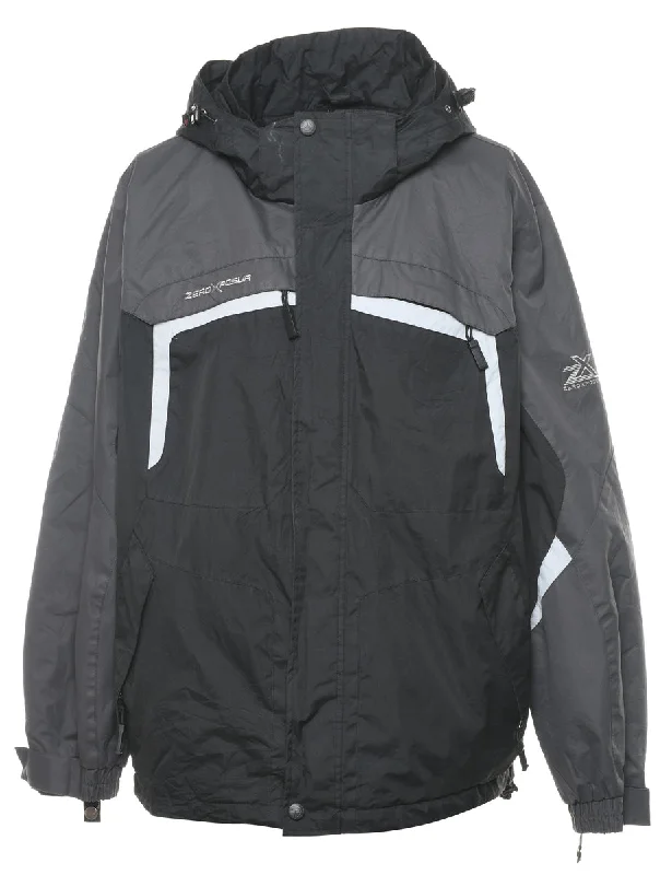 Black, Grey & White Mountaineering Jacket - M Knit Fabric Woven Fabric Fleece Fabric Black, Grey & White Mountaineering Jacket - M Knit Fabric Woven Fabric Fleece Fabric