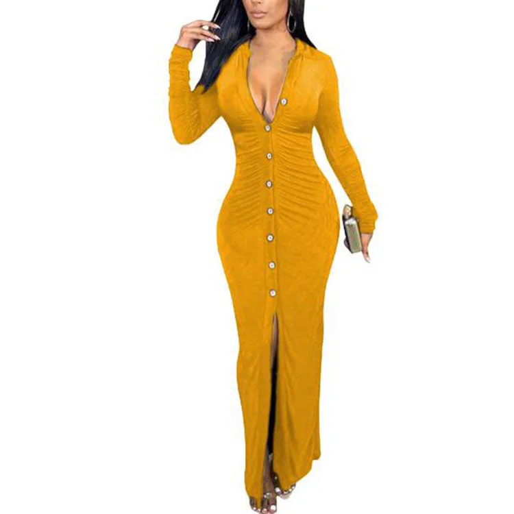 Wholesale S-3XL 2022 Fall Women Plus Size Plain Long Dresses for 2022 Women Lady Casual Long Sleeve Party Elegant Cardigan Dress Spandex Blend Rayon Blend Denim Blend Wholesale S-3XL 2022 Fall Women Plus Size Plain Long Dresses for 2022 Women Lady Casual Long Sleeve Party Elegant Cardigan Dress Spandex Blend Rayon Blend Denim Blend