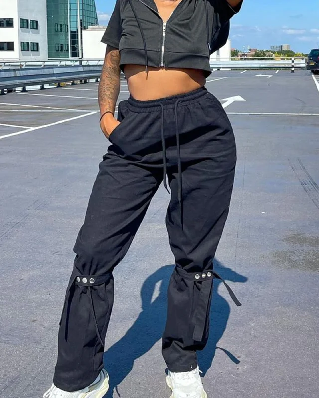 XXIII Women's Hailey Tie Pant Black Comfortable Pleated Pants