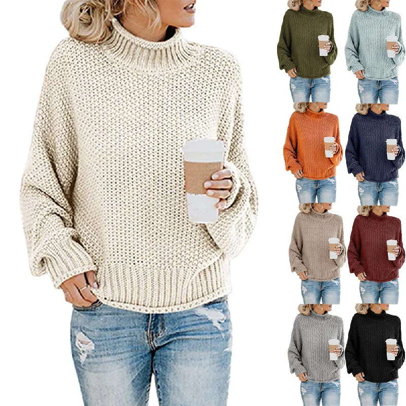 Cardigan Thick Thread Turtleneck Pullover Knit Fabric Woven Fabric Fleece Fabric