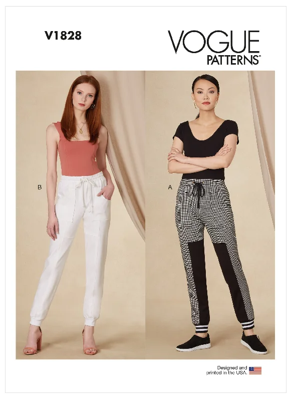 Vogue Pattern V1828  Misses' and Misses' Petite Track Pants Stylish Harem Pants