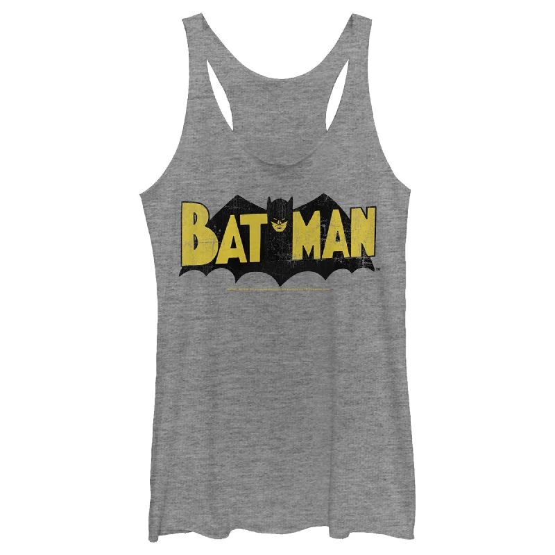Women's Batman Logo Vintage Racerback Tank Top modal blend tank