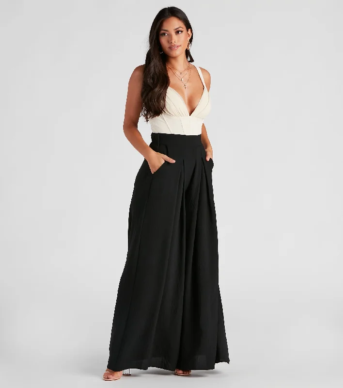 Downtown Nights Wide-Leg Pants Relaxed High-Waist Trousers