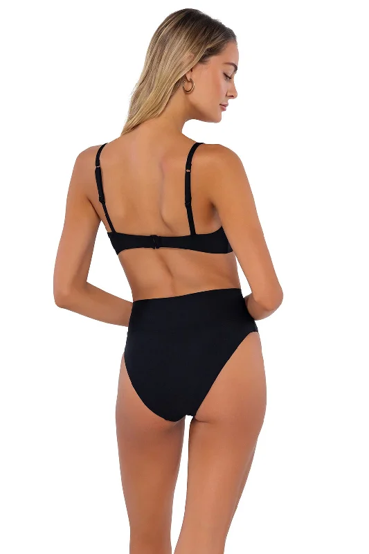 Swim Systems Black Tatum Bottom Comfortable Swim Dress